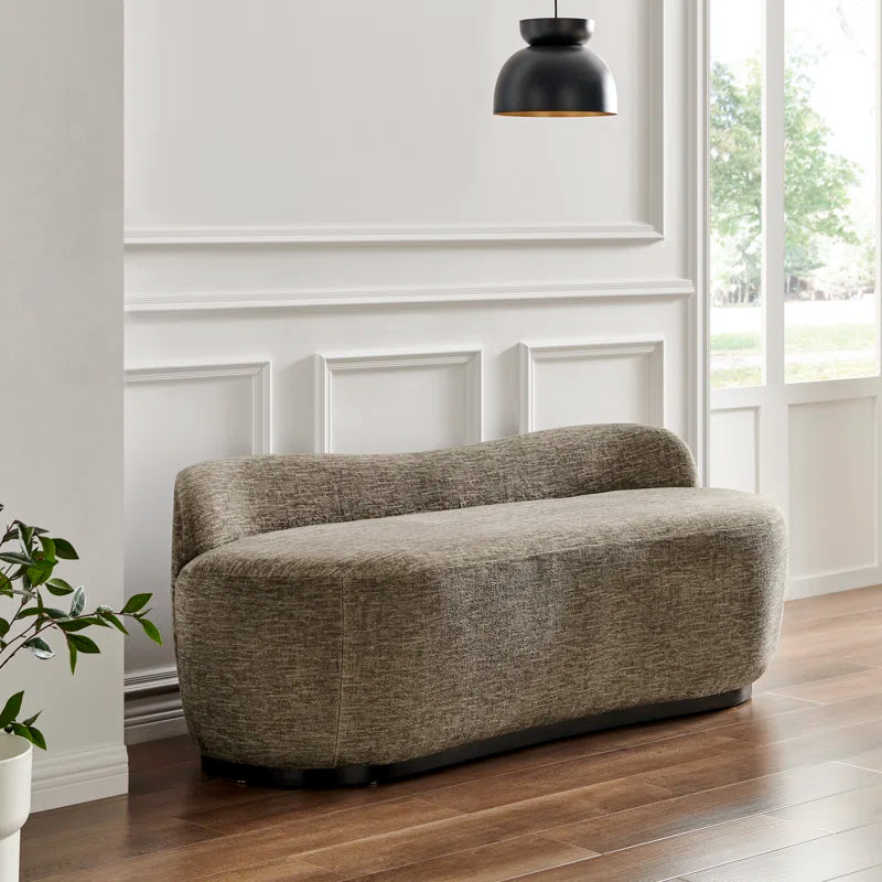 Zanz Polyester Upholstered Bench - Wooden Bazar