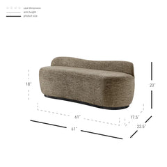 Zanz Polyester Upholstered Bench - Wooden Bazar