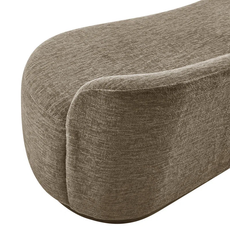 Zanz Polyester Upholstered Bench - Wooden Bazar