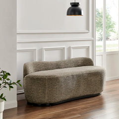 Zanz Polyester Upholstered Bench - Wooden Bazar