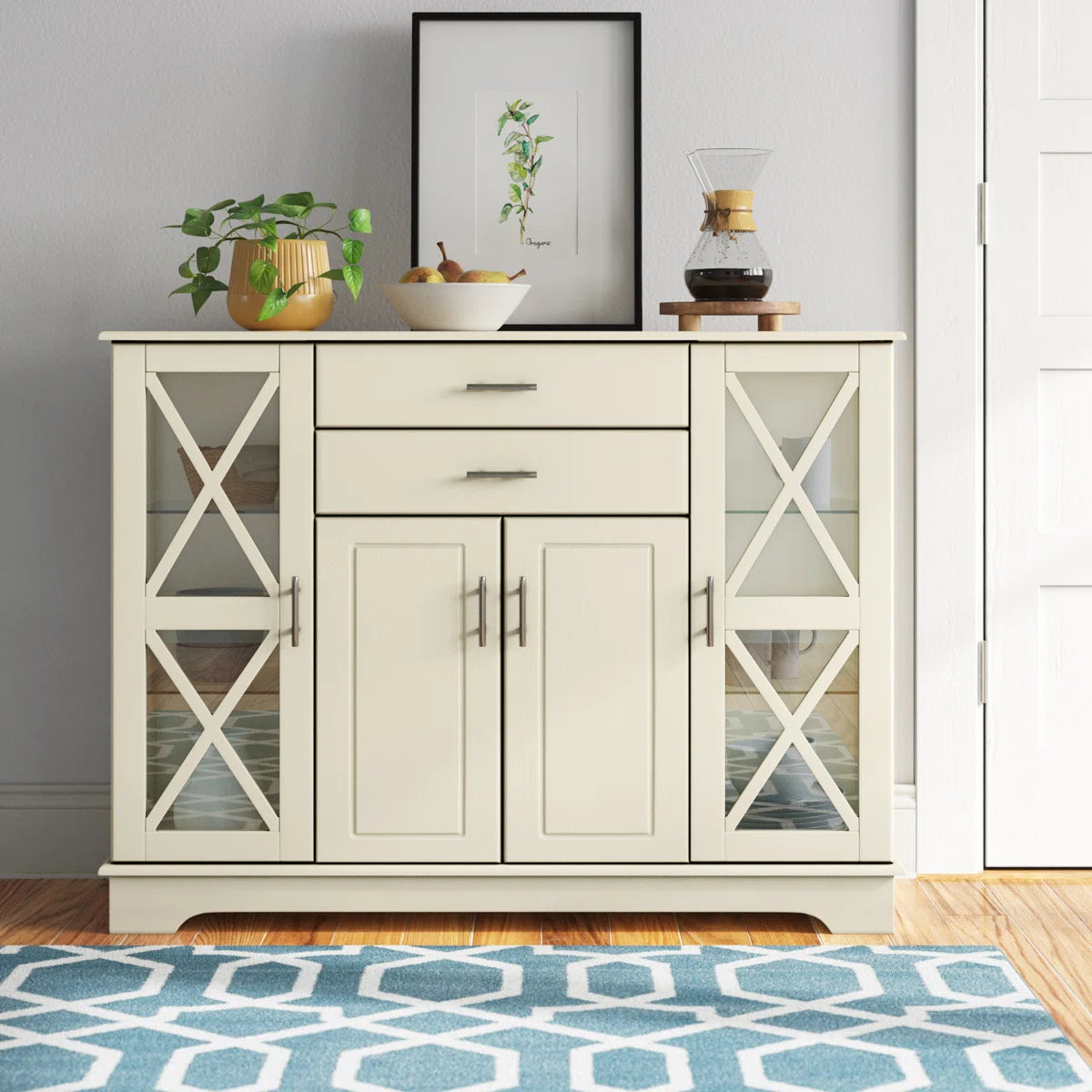 2 Drawer Sideboard – Stylish Wooden Storage Cabinet for Dining Room