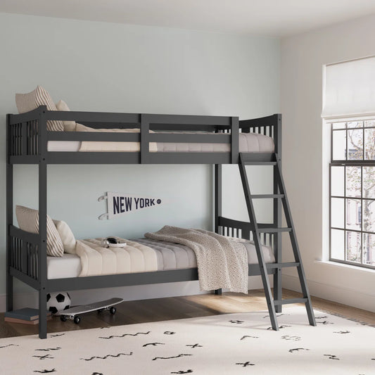 Twin Bunk Bed - Wooden Bazar