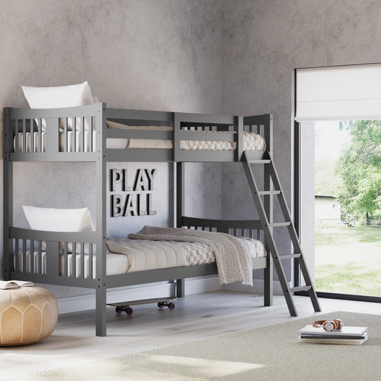 Twin Bunk Bed - Wooden Bazar