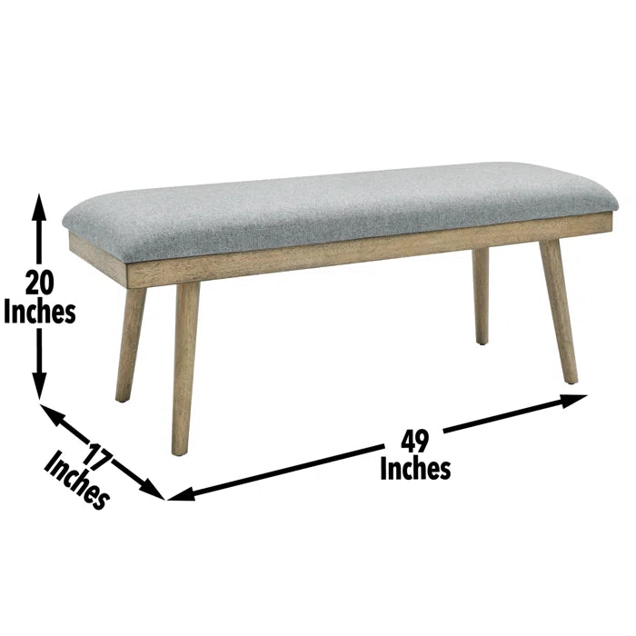 Sheik  Polyester Upholstered Bench -0 Wooden Bazar