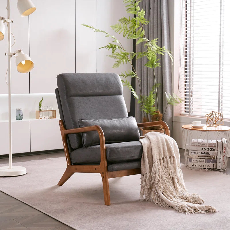 Saello New Upholstered Armchair For Modern Living  - Wooden bazar