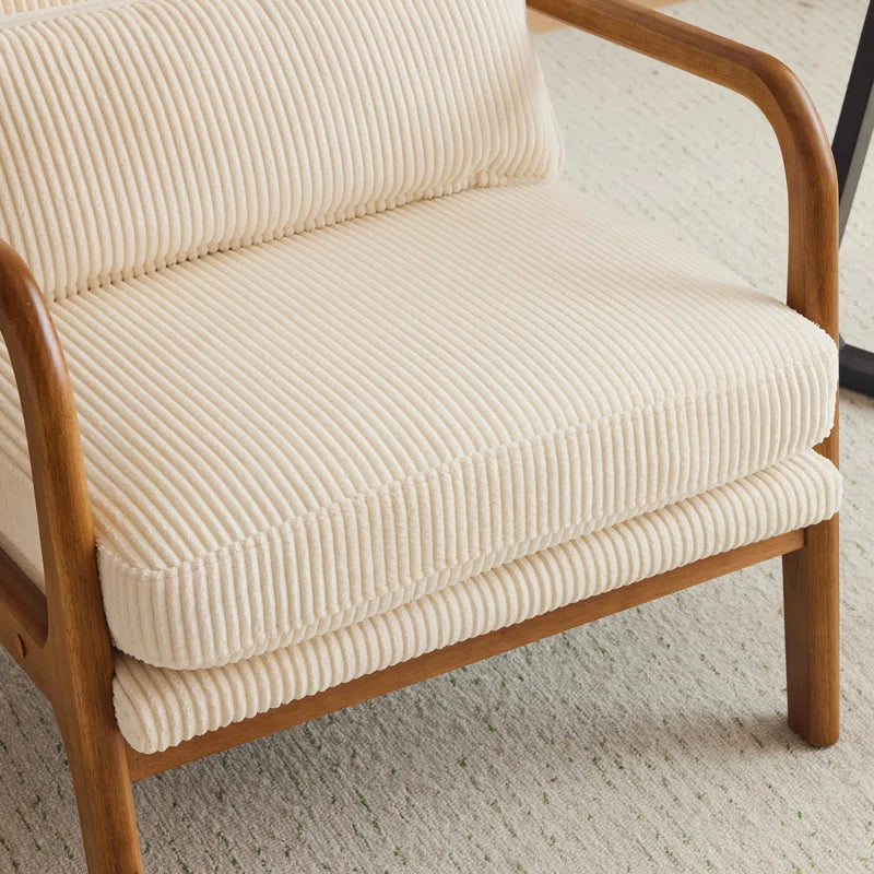 Saello New Upholstered Armchair For Modern Living  - Wooden bazar