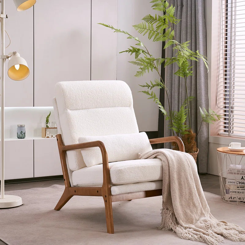 Saello New Upholstered Armchair For Modern Living  - Wooden bazar