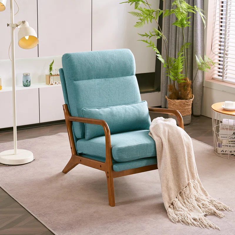 Saello New Upholstered Armchair For Modern Living  - Wooden bazar