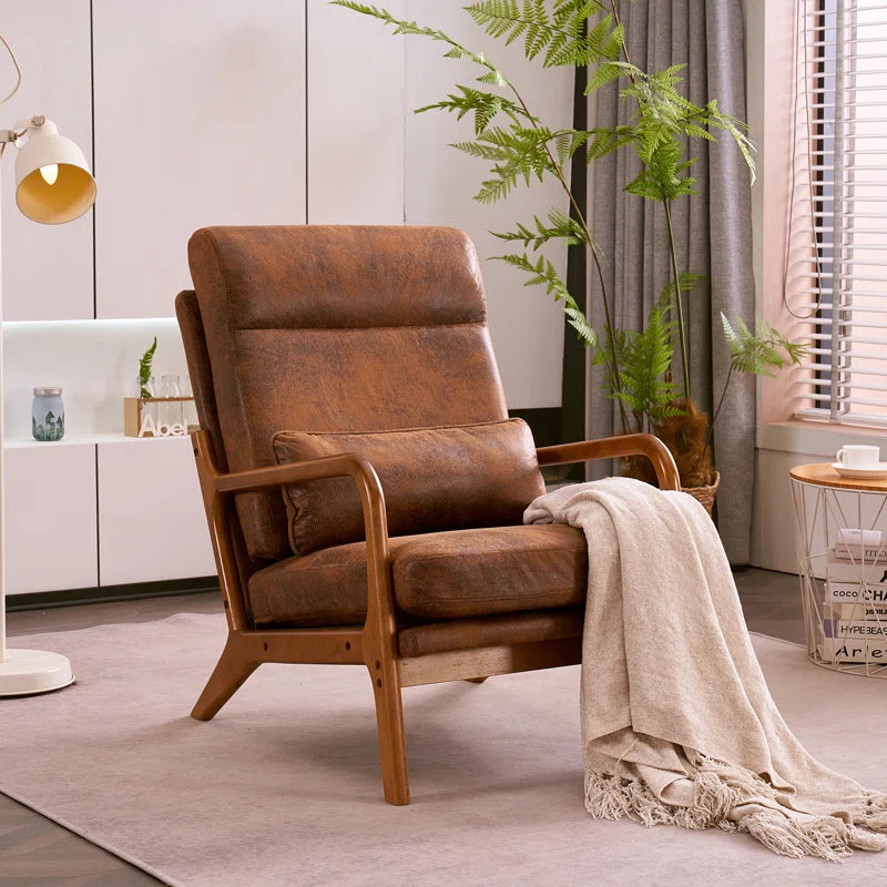 Saello New Upholstered Armchair For Modern Living  - Wooden bazar