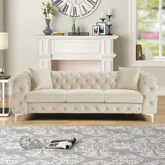 Castanoz 3 - Piece Velvet Living Room Set Luxury Sofa Set