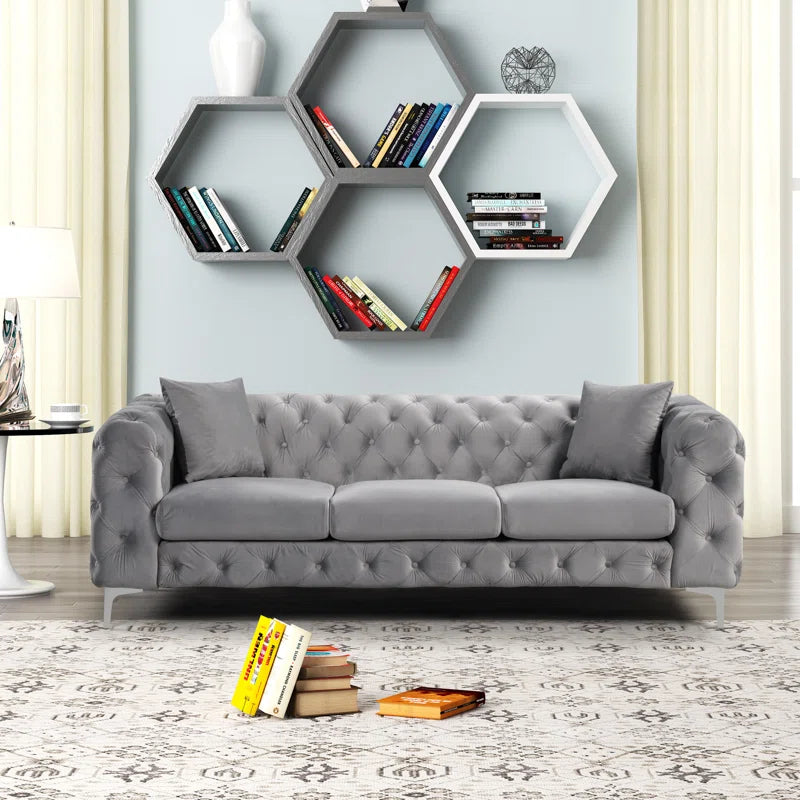 Castanoz 3 - Piece Velvet Living Room Set Luxury Sofa Set