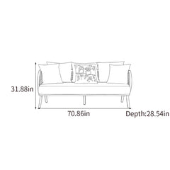 Solid Wood Sofa with Natural Rattan Weaving – Luxurious Comfort