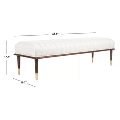 DAASKIL Velvet Upholstered Bench - Wooden Bazar