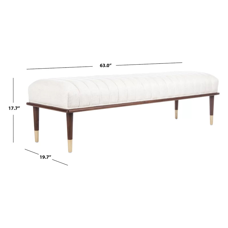 DAASKIL Velvet Upholstered Bench - Wooden Bazar