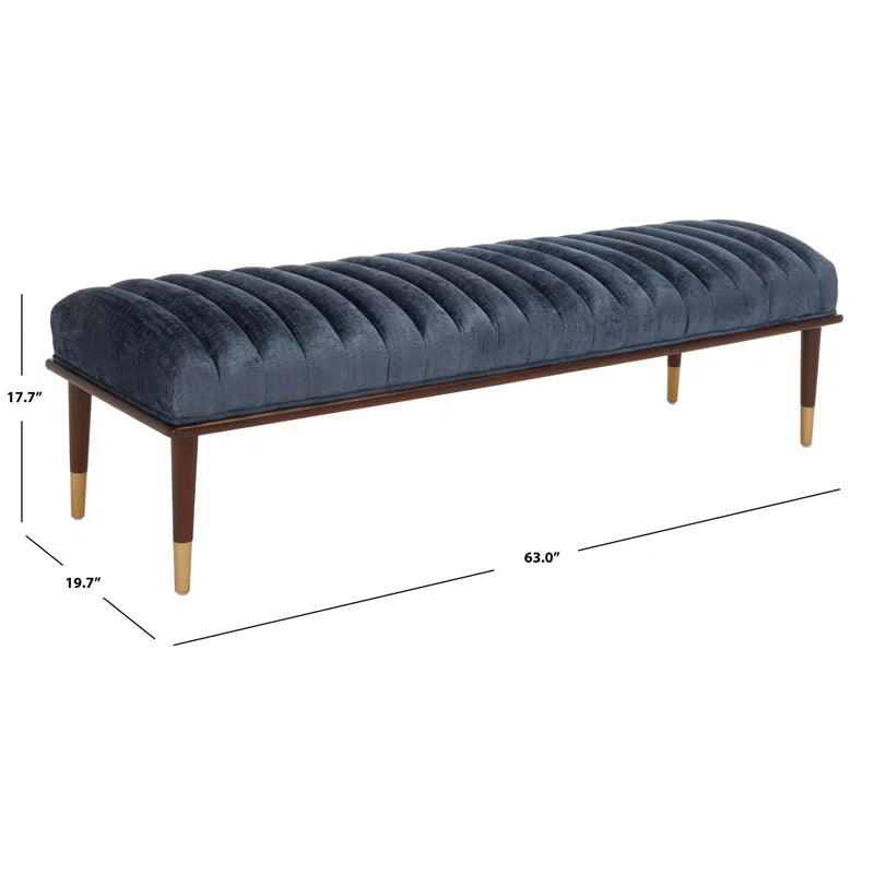 DAASKIL Velvet Upholstered Bench - Wooden Bazar