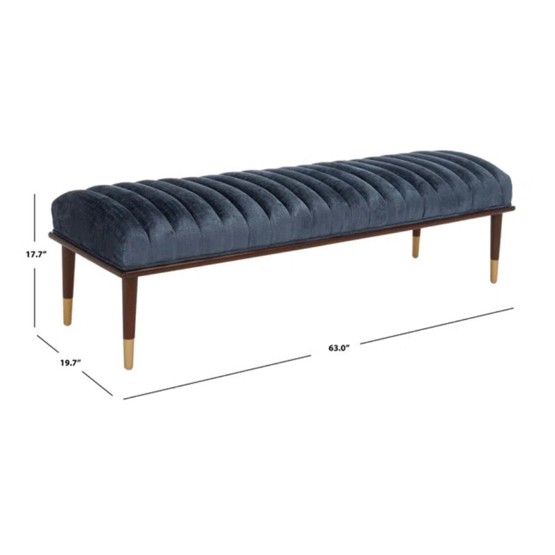 DAASKIL Velvet Upholstered Bench - Wooden Bazar