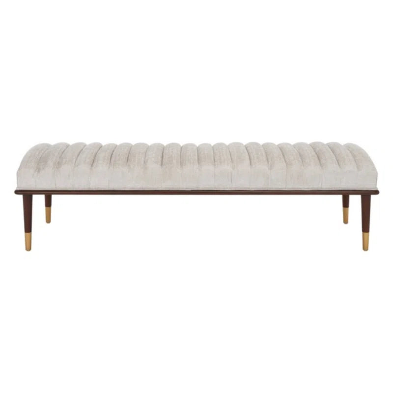 DAASKIL Velvet Upholstered Bench - Wooden Bazar