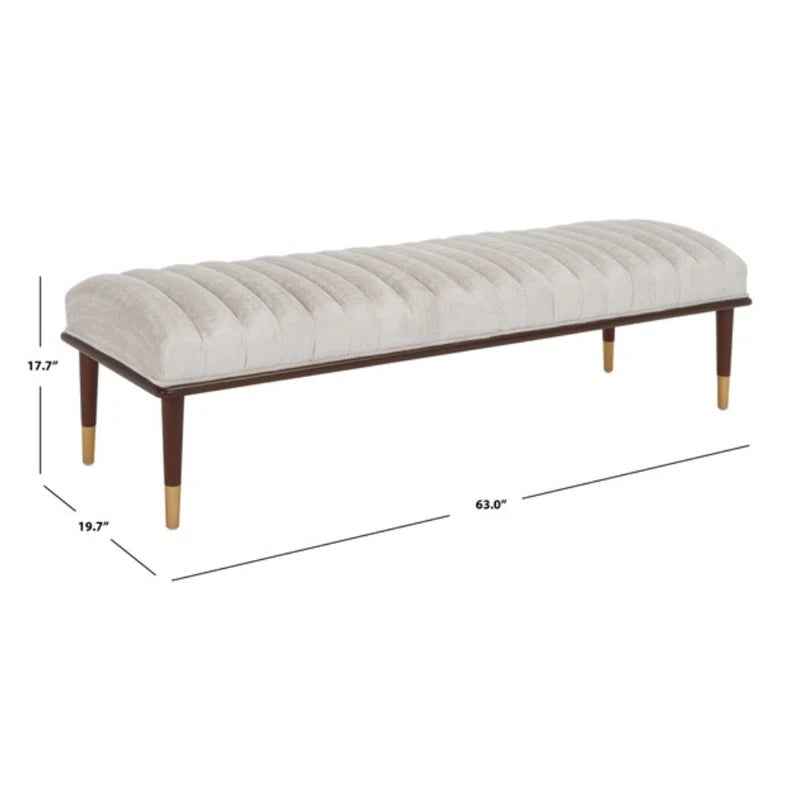 DAASKIL Velvet Upholstered Bench - Wooden Bazar