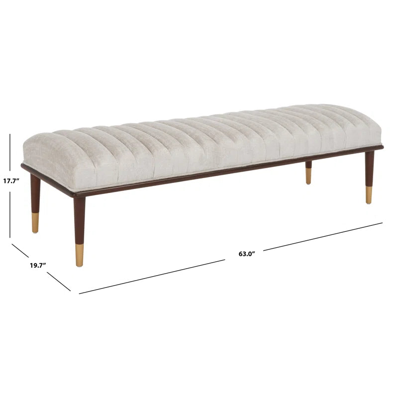 DAASKIL Velvet Upholstered Bench - Wooden Bazar