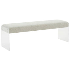 Nazool Chenille Upholstered Bench - Wooden bazar