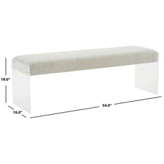 Nazool Chenille Upholstered Bench - Wooden bazar