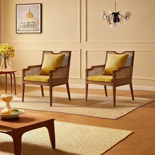 Hand-Woven Natural Rattan Sofa Chair – Durable Design