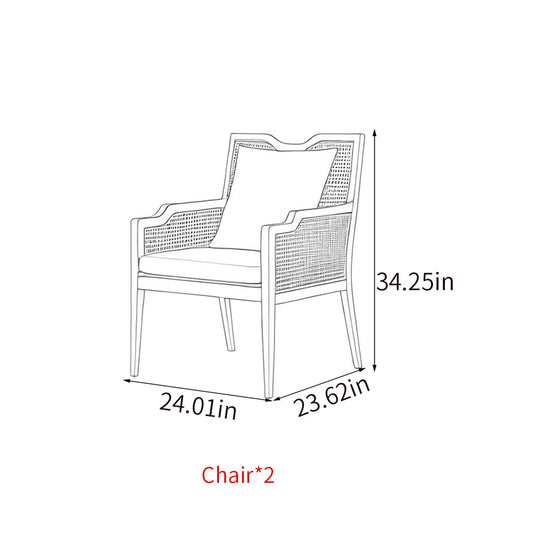 Hand-Woven Natural Rattan Sofa Chair – Durable Design
