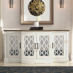 Solid Wood Wide Sideboard – Durable Buffet Cabinet