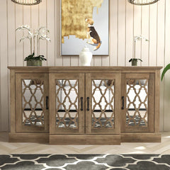 Solid Wood Wide Sideboard – Durable Buffet Cabinet