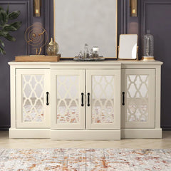 Solid Wood Wide Sideboard – Durable Buffet Cabinet