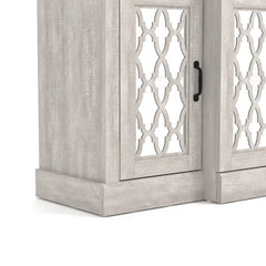 Solid Wood Wide Sideboard – Durable Buffet Cabinet