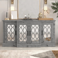 Solid Wood Wide Sideboard – Durable Buffet Cabinet