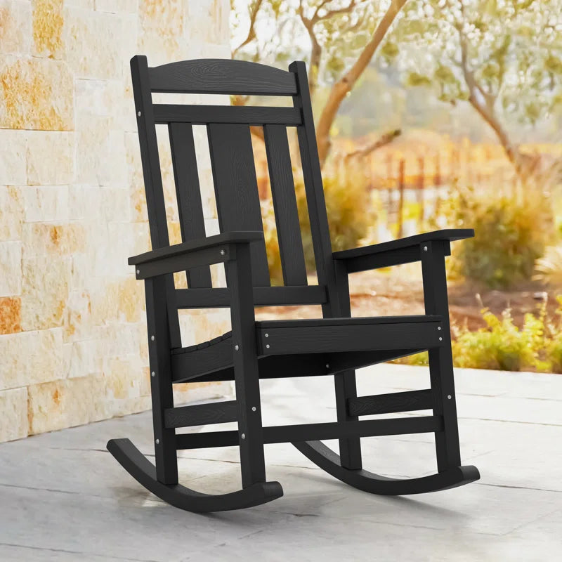 HDPS Modern Resin Rocking Adirondack Chair - Wooden Bazar