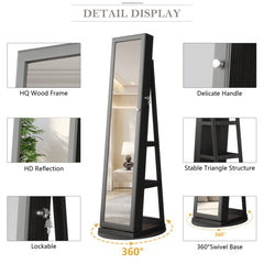 Freestanding Jewelry Armoire - Wooden Bazar