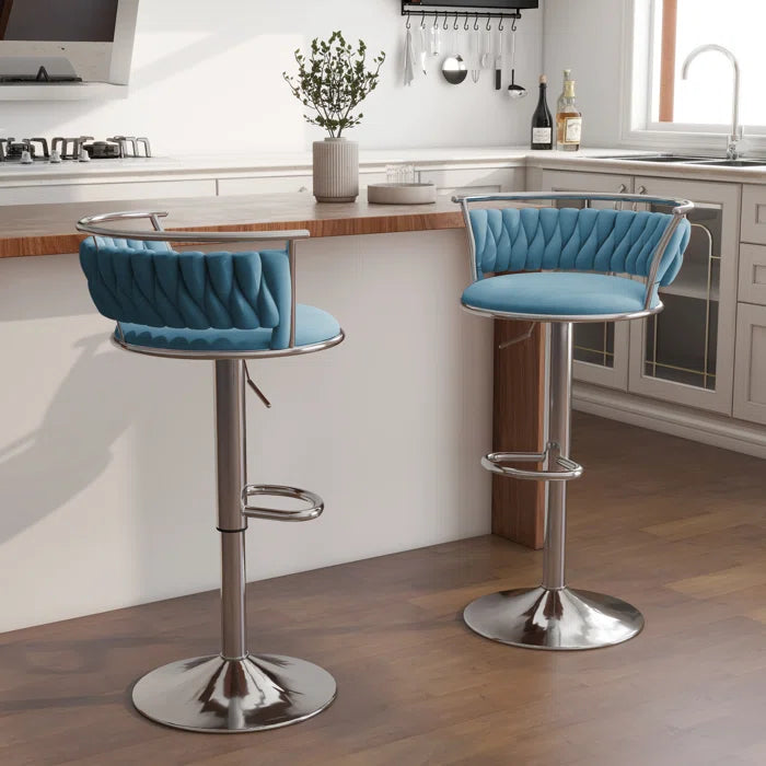 Christals Swivel Upholstered Counter and bar Stool (Set of 2)