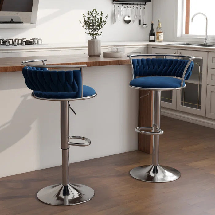 Christals Swivel Upholstered Counter and bar Stool (Set of 2)