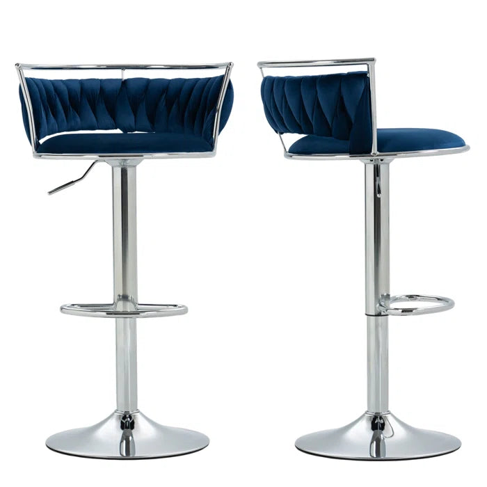 Christals Swivel Upholstered Counter and bar Stool (Set of 2)