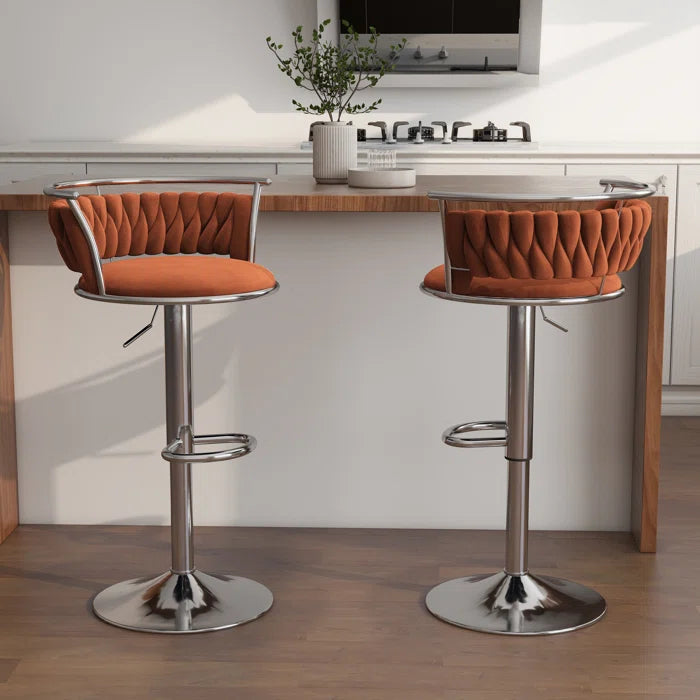 Christals Swivel Upholstered Counter and bar Stool (Set of 2)