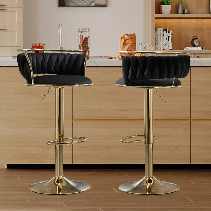 Christals Swivel Upholstered Counter and bar Stool (Set of 2)