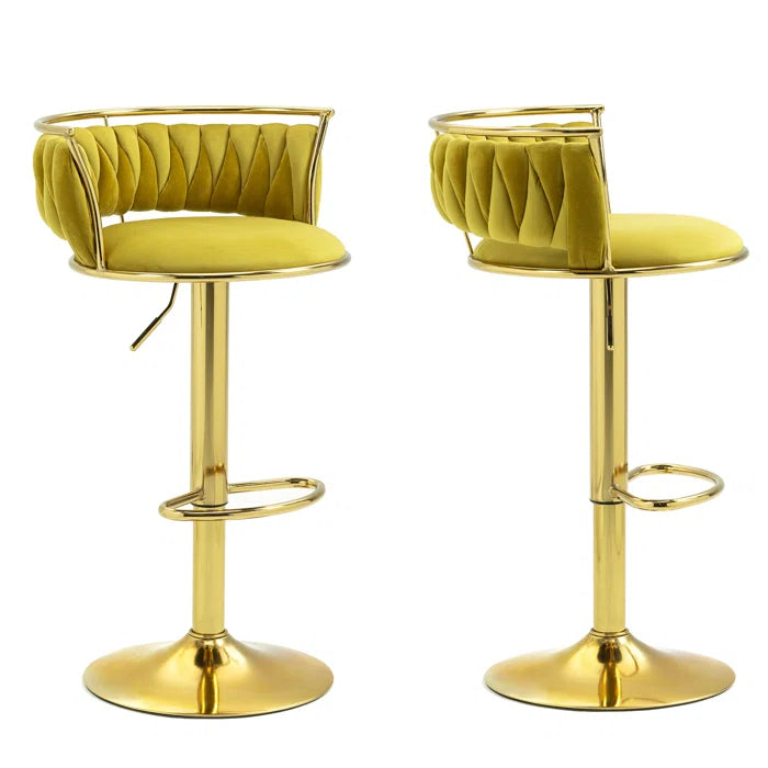 Christals Swivel Upholstered Counter and bar Stool (Set of 2)