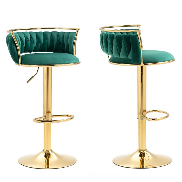 Christals Swivel Upholstered Counter and bar Stool (Set of 2)