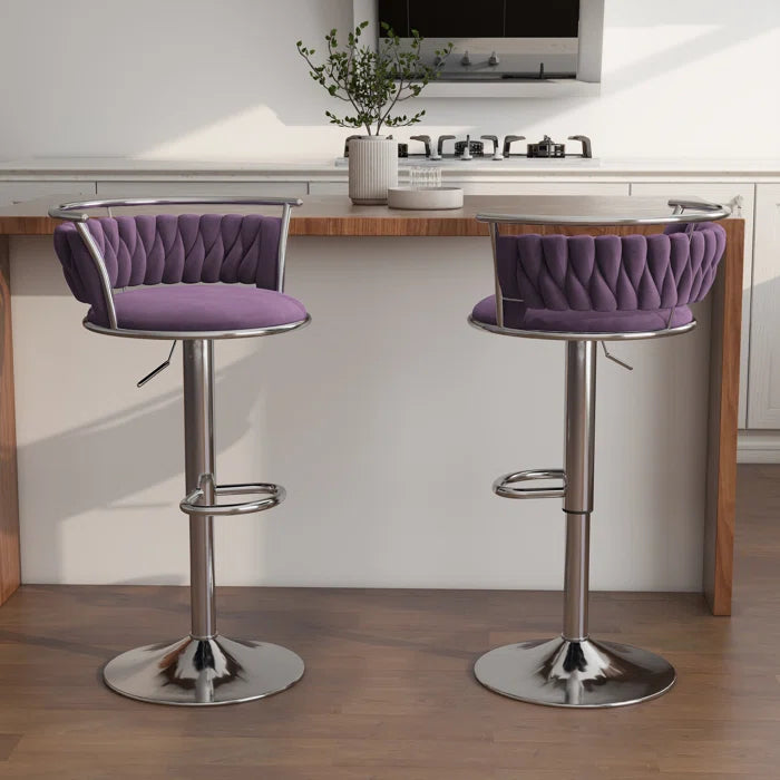 Christals Swivel Upholstered Counter and bar Stool (Set of 2)