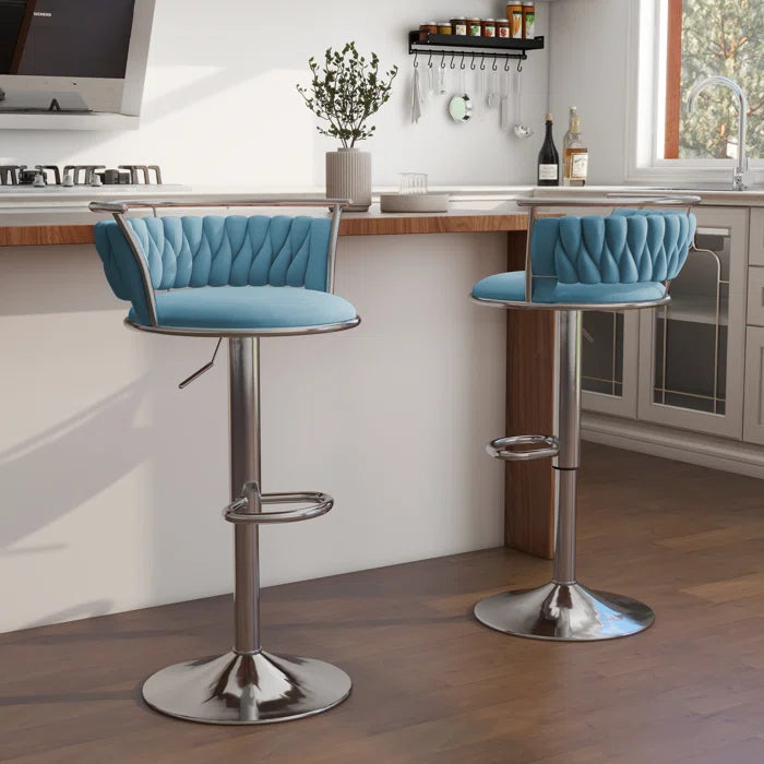 Christals Swivel Upholstered Counter and bar Stool (Set of 2)