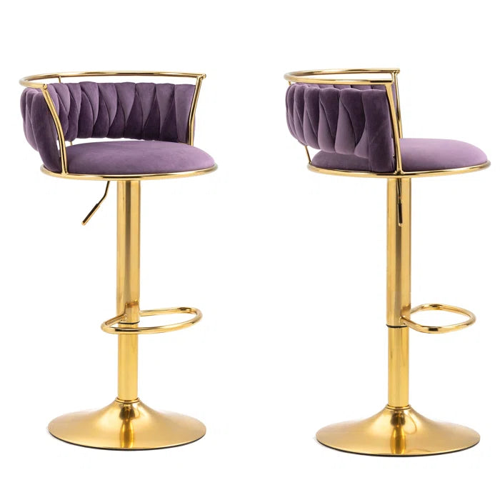 Christals Swivel Upholstered Counter and bar Stool (Set of 2)