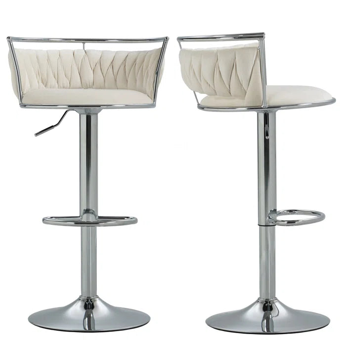 Christals Swivel Upholstered Counter and bar Stool (Set of 2)