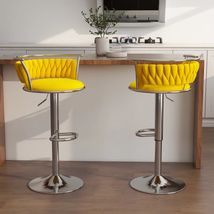 Christals Swivel Upholstered Counter and bar Stool (Set of 2)