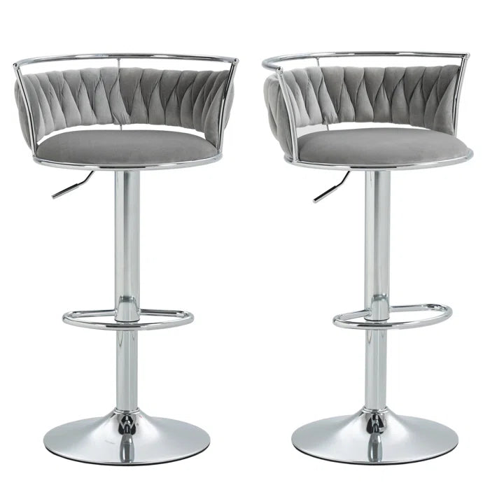 Christals Swivel Upholstered Counter and bar Stool (Set of 2)