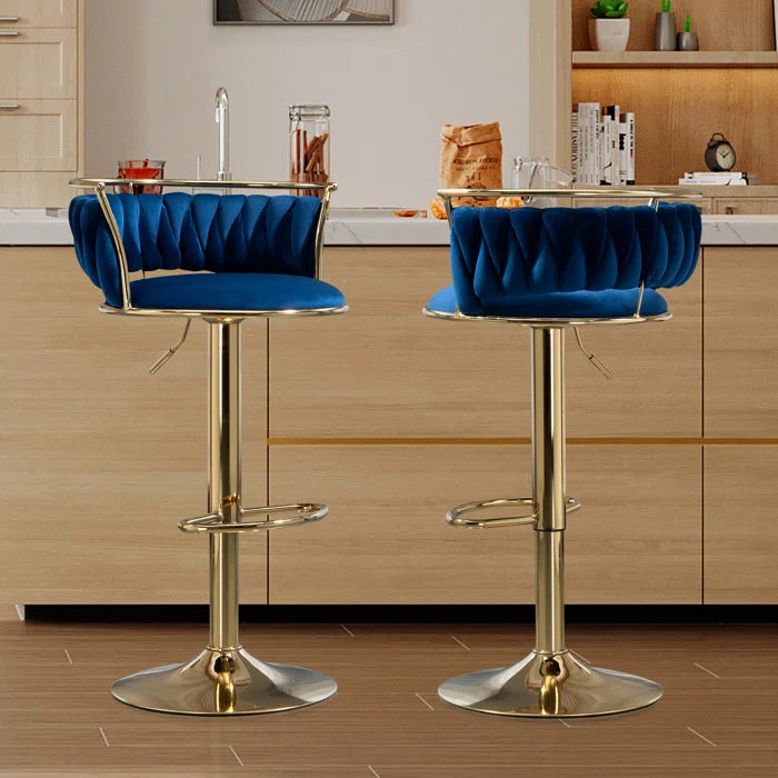 Christals Swivel Upholstered Counter and bar Stool (Set of 2)