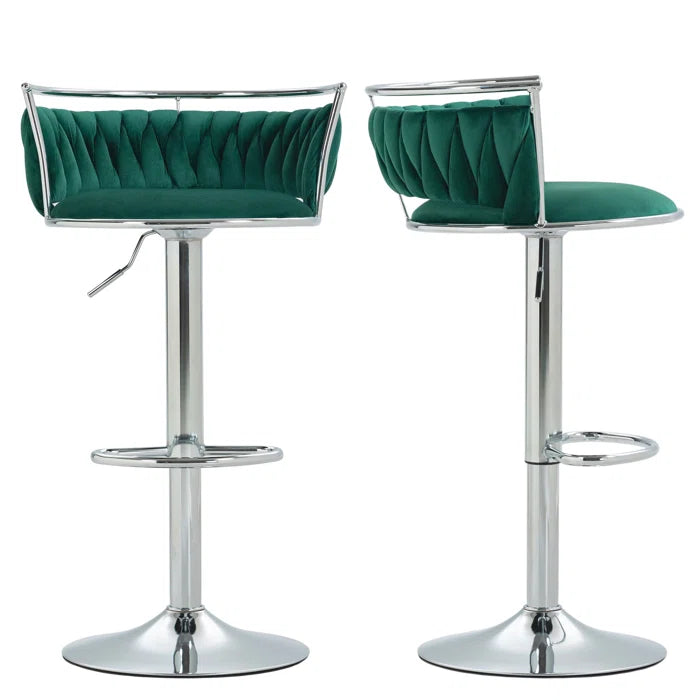 Christals Swivel Upholstered Counter and bar Stool (Set of 2)