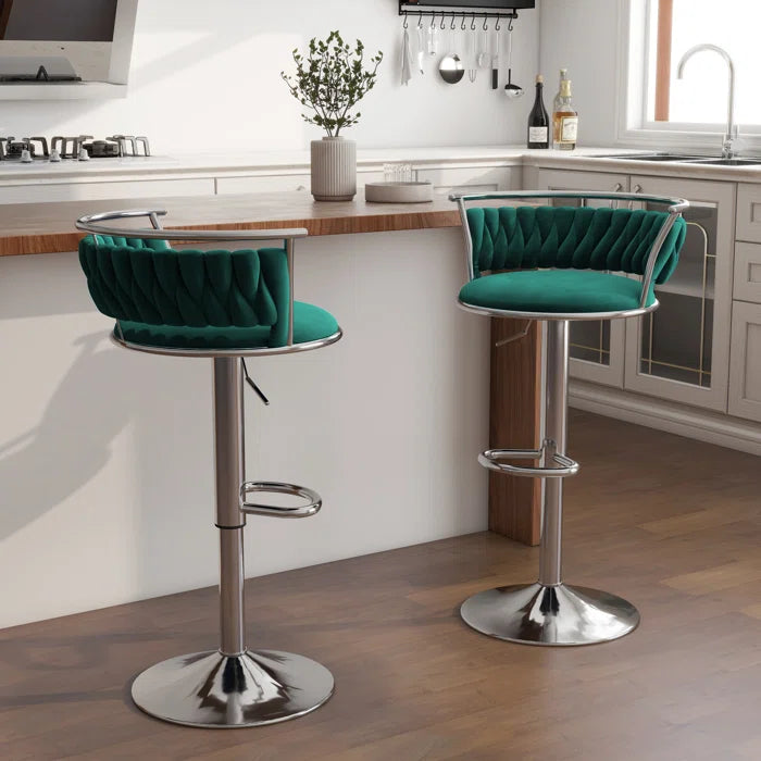 Christals Swivel Upholstered Counter and bar Stool (Set of 2)